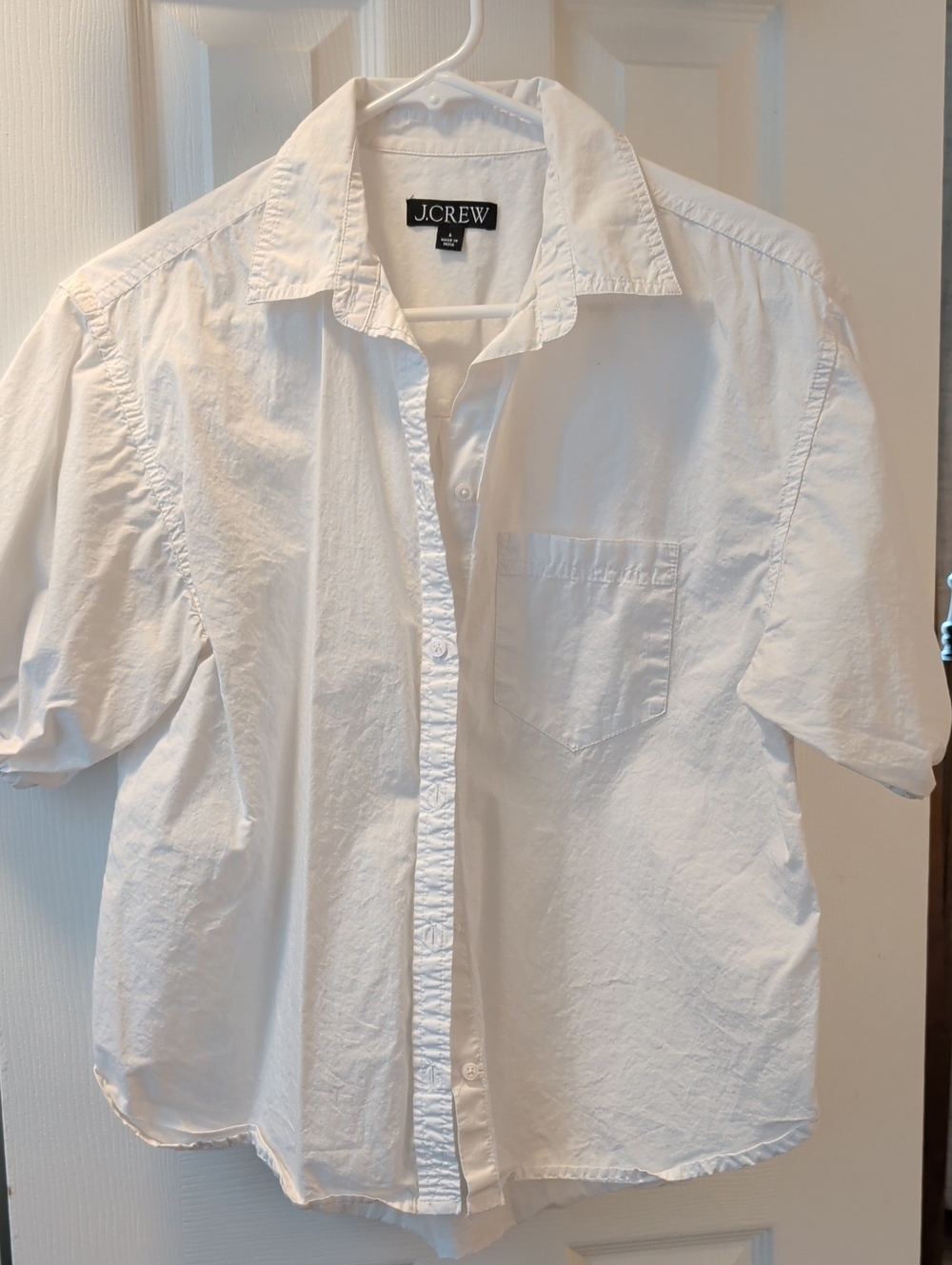 J. Crew | White Spring Garden Top In Cotton Poplin Size 6